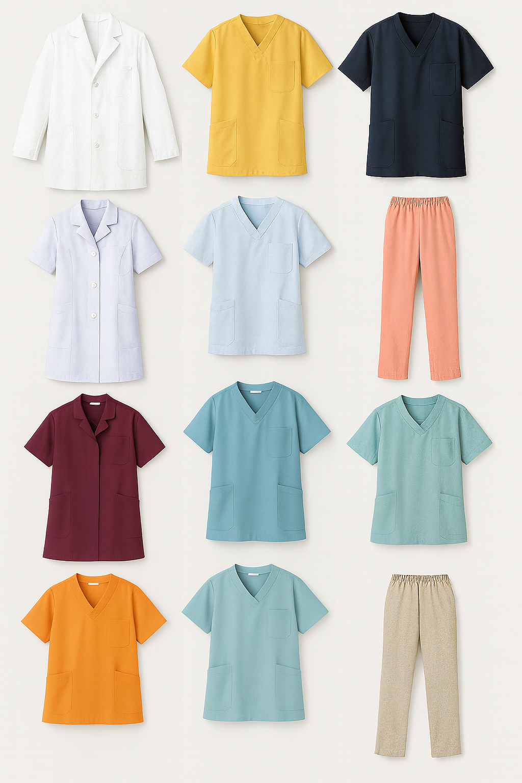 環境に配慮した多様な医療用ユニフォーム